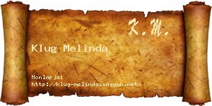 Klug Melinda névjegykártya